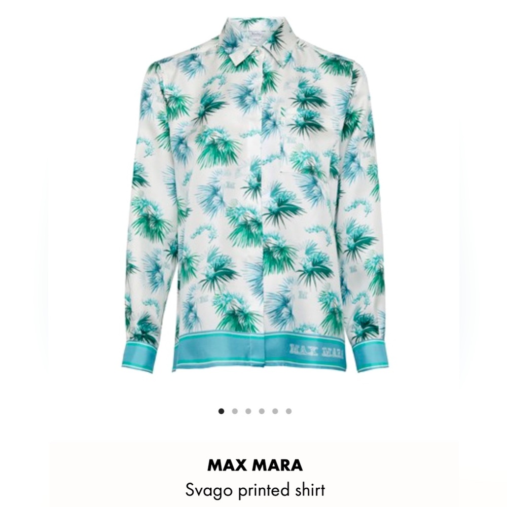 MAX MARA svago Floral-print silk shirt NWT